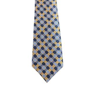 Highly Sought After Vintage Piaget 100% Silk Men's Blue Tie W Multicolor Designs